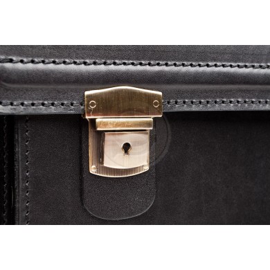 Кожаный портфель Оптима-1 черный