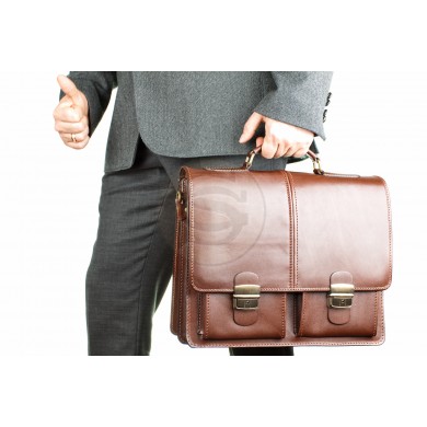 Кожаный портфель Адвокат-1 коричневый
