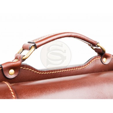 Кожаный портфель Авантаж коричневый