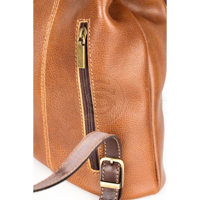 Кожаный рюкзак Жоли коричневый