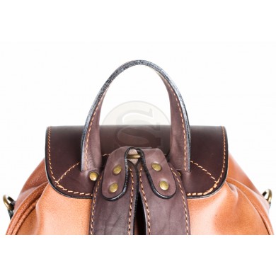 Кожаный рюкзак Классик-3 коричневый