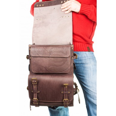 Кожаный рюкзак Легион коричневый