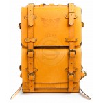 Кожаный рюкзак Легион желтый