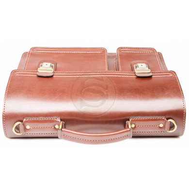 Кожаный портфель Оптима-2 коричневый