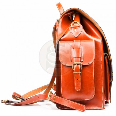 Кожаный рюкзак Пехотинец  рыжий