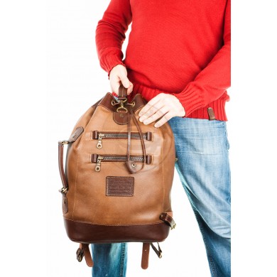 Кожаный рюкзак Саше коричневый