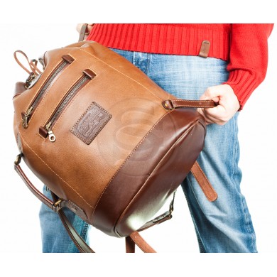 Кожаный рюкзак Саше коричневый