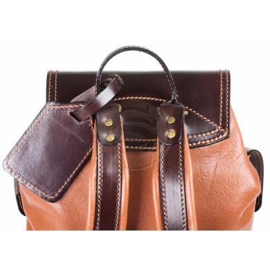 Кожаный рюкзак Стиль-1 коричневый