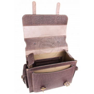 Кожаный портфель Вояджер коричневый